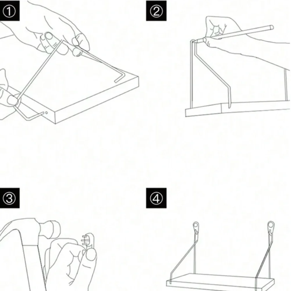 1pc Wall-mounted Shelf with Partition Board, No Drilling Require